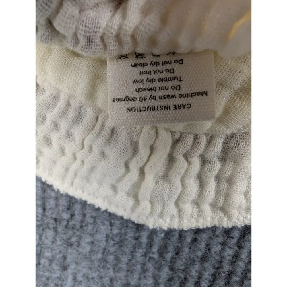 Cotton Gauze Bib Lot of 3 Natural FIber Neutral Graphic Floral Animal Minimal